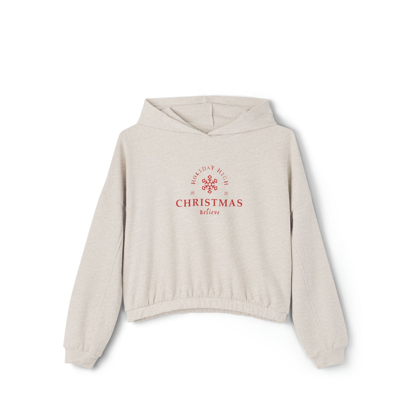 Holiday High Christmas, Women's Cinched Bottom Hoodie