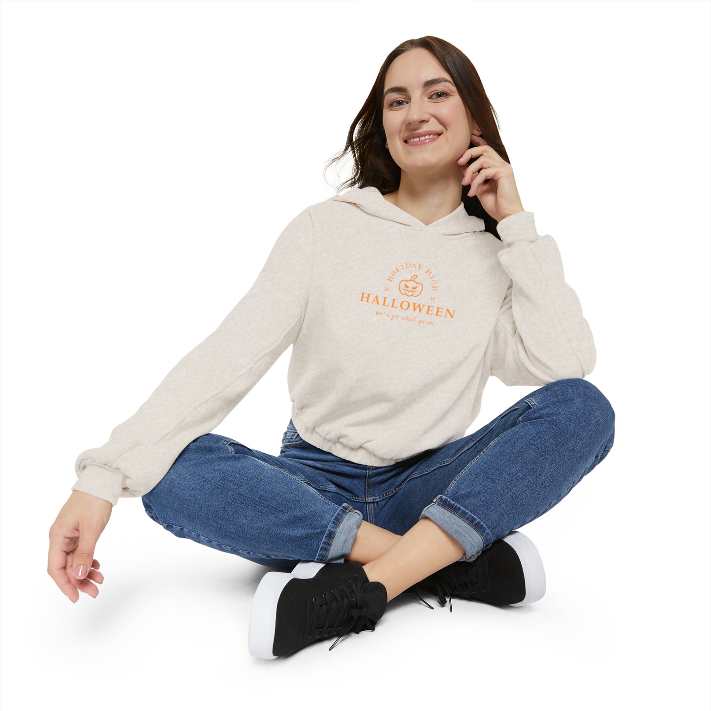 Holiday High Halloween, Women's Cinched Bottom Hoodie